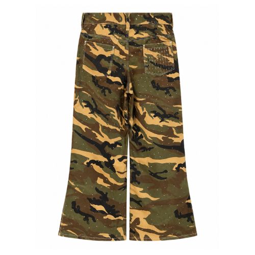 bandeja de plata camo flare jeans