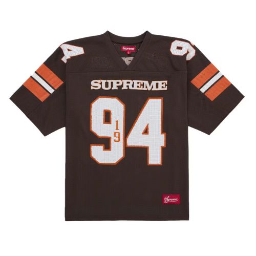 Supreme Sequin Football Jersey Brown