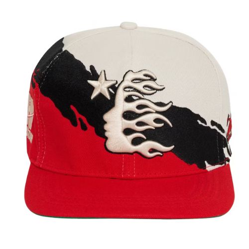 Hellstar Paintbrush Snapback Hat Red/Black