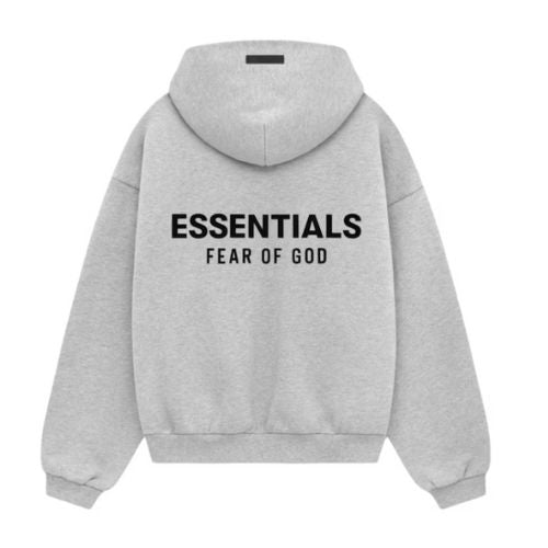 Fear of God Essentials Fleece Hoodie Light Heather Grey – Bandeja