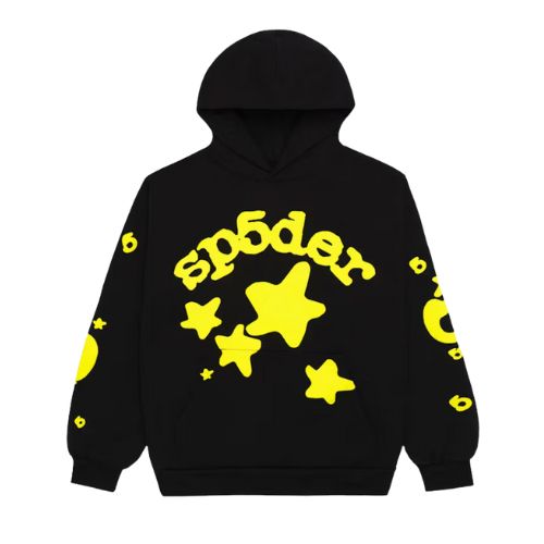 Sp5der Beluga Onyx/Yellow Hoodie