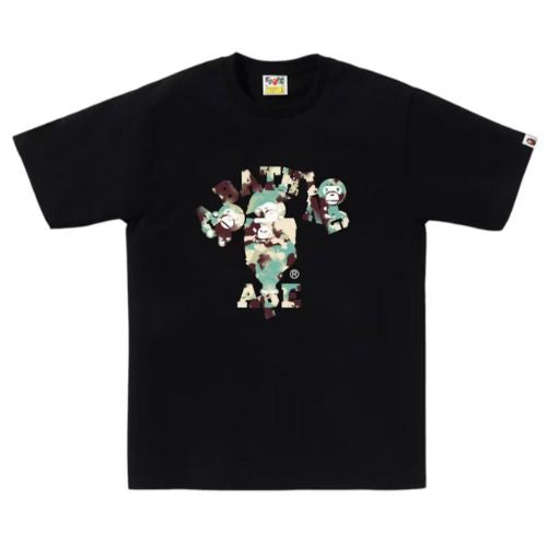 BAPE Map Camo College Milo Tee Black/Multicolor