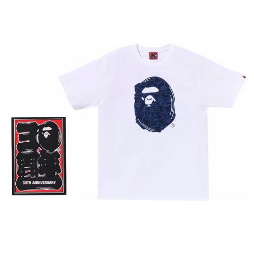 BAPE 30th Anniversary I Tee White/Navy