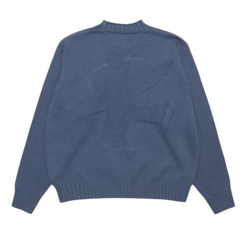 Stüssy Surfman Mock Sweater Washed Blue