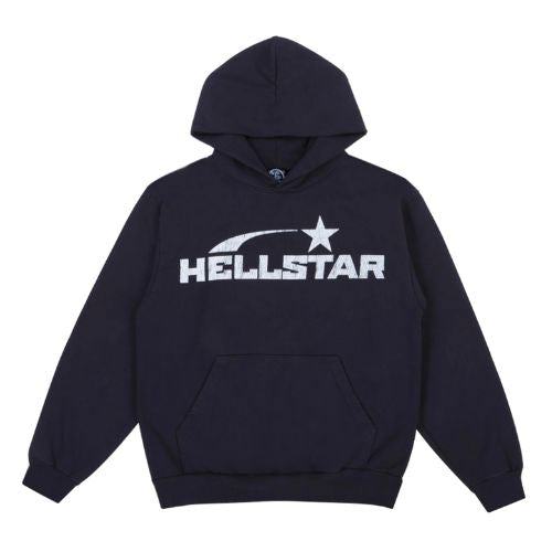 Hellstar Logo Vintage Hoodie Black