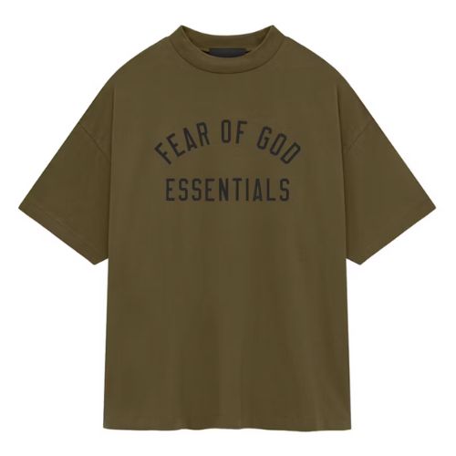 Fear of God Essentials Jersey Crew Neck T-Shirt Olive Green