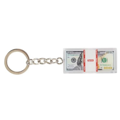 Supreme Cash Paperweight Keychain Clear