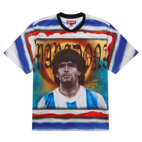 【新品】Supreme Maradona Soccer Jersey シャツ Supreme Maradona Soccer Jersey – Bandeja de Plata