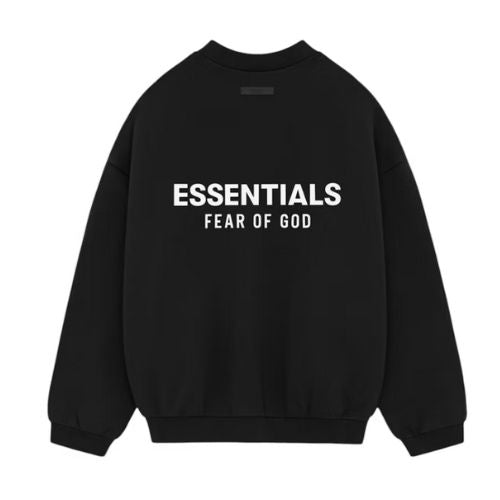 Fear of God Essentials Fleece Crew Neck (FW24) Black