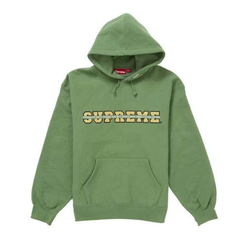 Supreme Collegiate Acronym Hooded Green