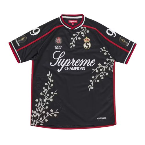 Supreme Floral Soccer Jersey Black