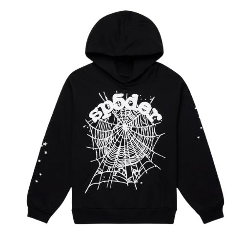 Sp5der OG Web Hoodie in Black