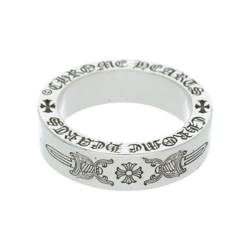 Chrome Hearts 6mm Spacer Dagger Ring Silver – Bandeja de Plata