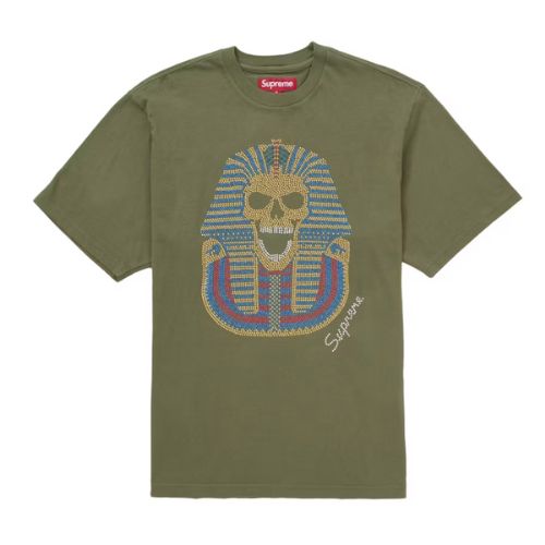 Supreme King Tut S/S Top Olive
