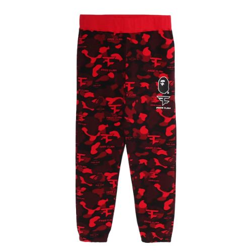 BAPE x Faze Clan Red Sweatpants