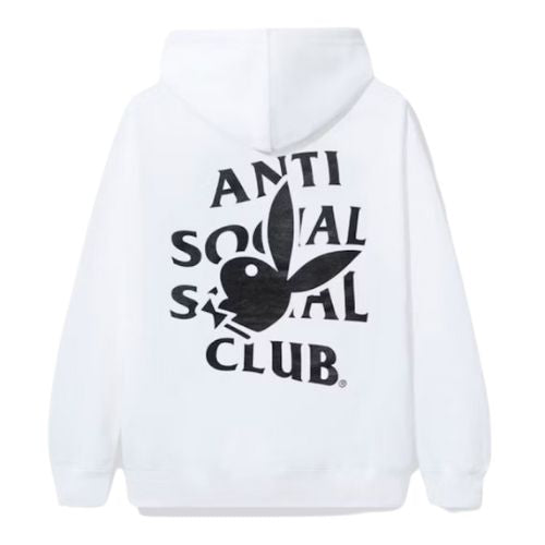 Anti Social Social Club Playboy Bunny Logo Hoodie White
