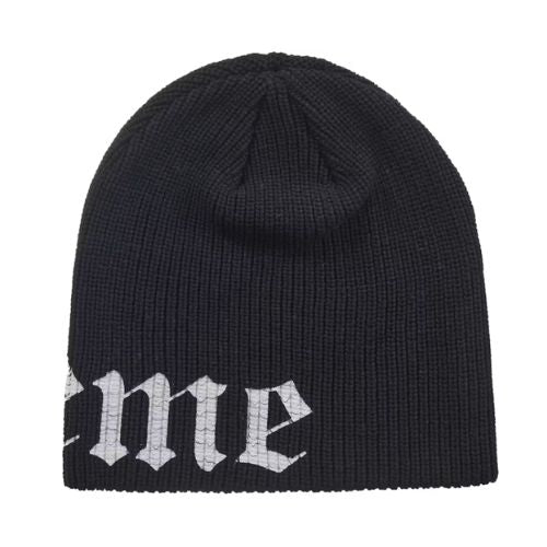 Supreme Old English Printed Beanie Black