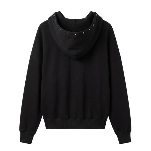 bandeja de plata zip up hoodie black