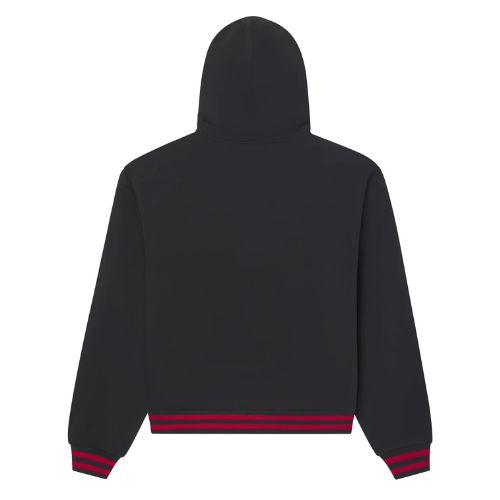 Sp5der OG Logo Stripe Zip Hoodie Onyx