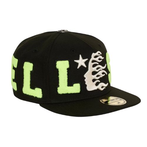 Hellstar OG Fitted Hat Patch Black/Neon Green