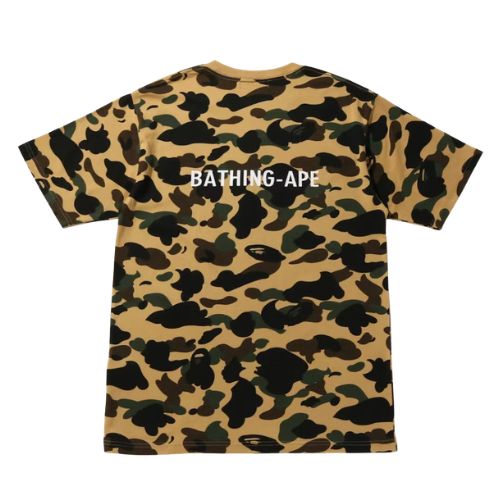Bape 1st Camo Yellow Tee
