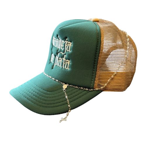 bandeja de plata Trucker Hat "Rosario" Verde/Café