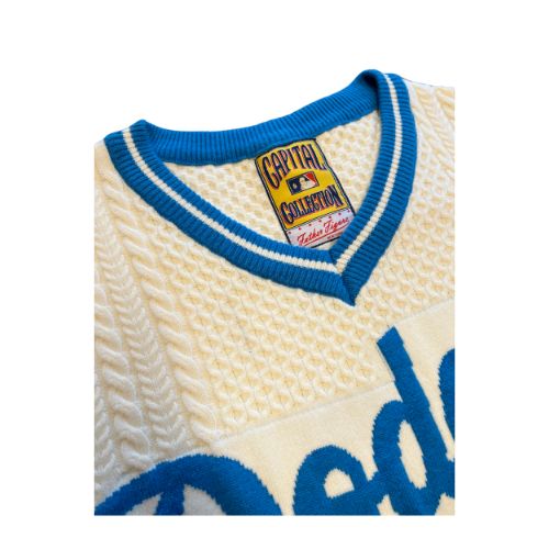 Dodgers Cable Knit Jersey Sweater