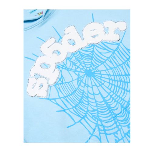 Sp5der Web Hoodie Sky Blue