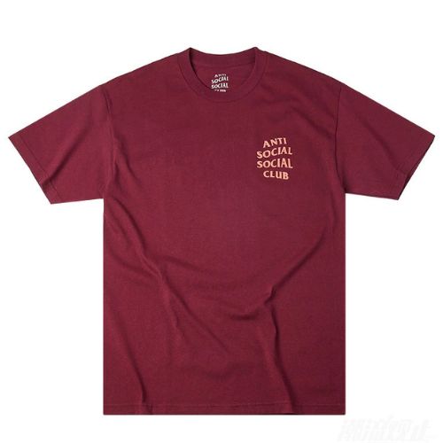 Anti Social Social Club Logo Tee Maroon