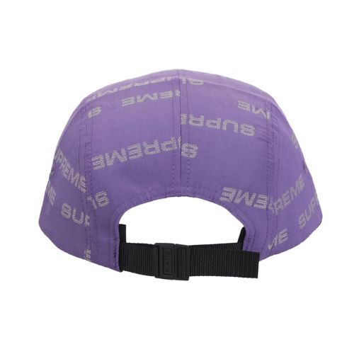 Supreme Reflective Jacquard Camp Cap Purple