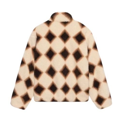 Stussy Sherpa Reversible Diamond Jacket Tan