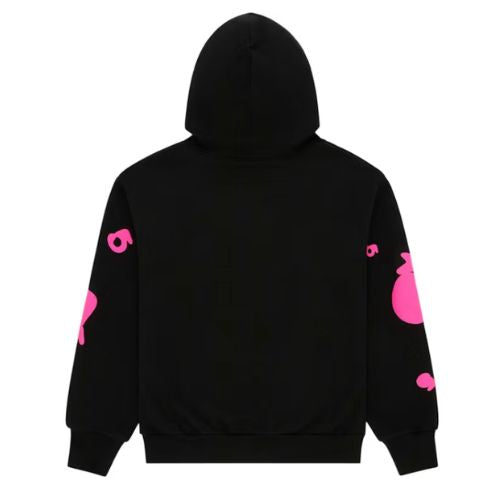 Sp5der Angel Number Beluga Hoodie Black