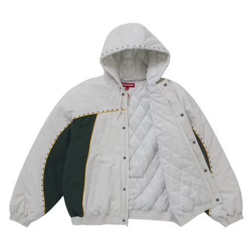 Supreme Studded Stadium Jacket White