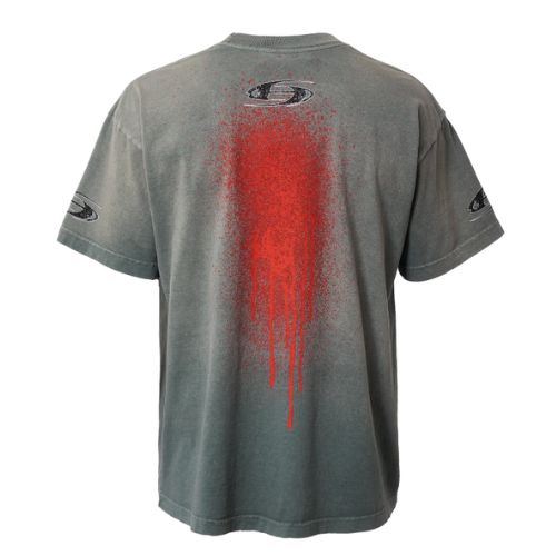 Hellstar Spray Paint logo T-Shirt Grey