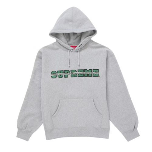 Supreme Collegiate Acronym Hooded Gray