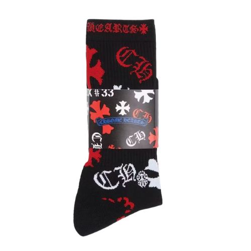 Chrome Hearts Insole Socks (3 Pack) Black/White/Red
