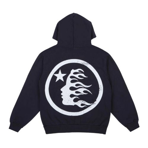 Hellstar Logo Vintage Hoodie Black