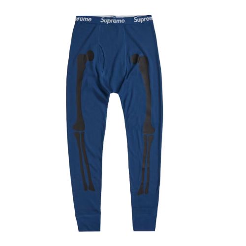 Supreme Hanes Bones Thermal Pant Blue