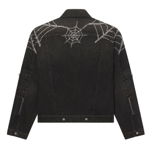 Sp5der Web Denim Jacket Onyx