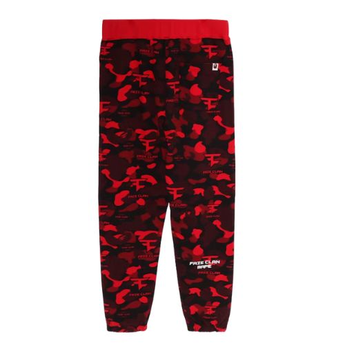 BAPE x Faze Clan Red Sweatpants