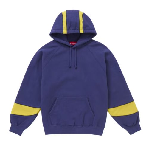 Supreme Paneled Hoodie Navy