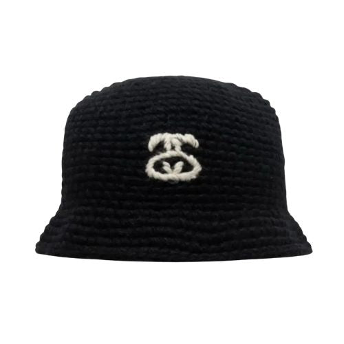 Stüssy SS Link Knit Bucket Hat Black – Bandeja de Plata