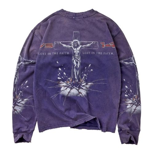 Vale Forever Concrete Cross L/S Tee Blue