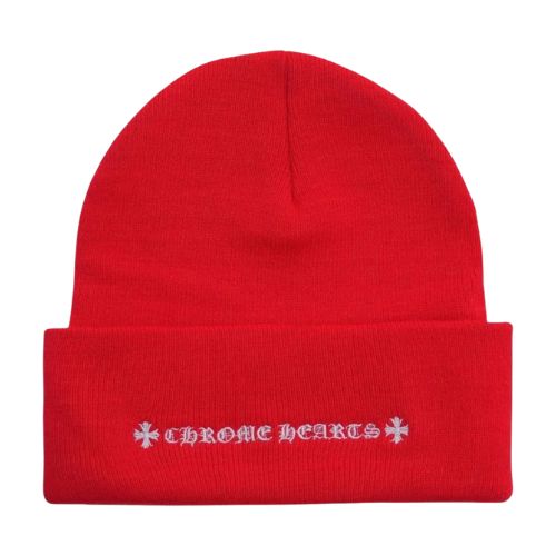 Chrome Hearts CH Logo Beanie Red