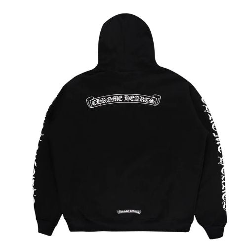 Chrome Hearts Scroll Logo Zip Up Black