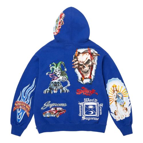 Supreme Stickers Hooded Royal