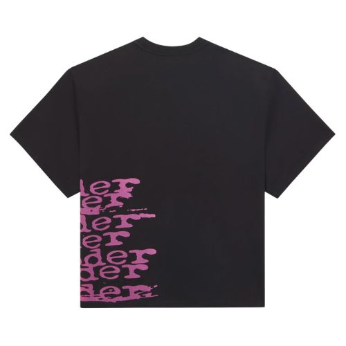 Sp5der Stacked Black Tee