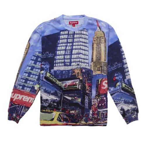 Supreme Skyline Sequin Long Sleeve Night T-Shirt Day – Bandeja de