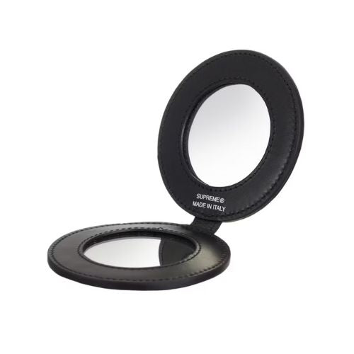 Supreme Leather Pocket Mirror Black