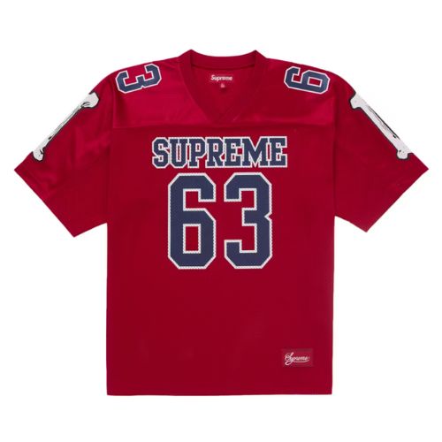 シャツ Supreme Bones Football Jersey 24SS Supreme Bones Football Jersey Red – Bandeja de Plata
